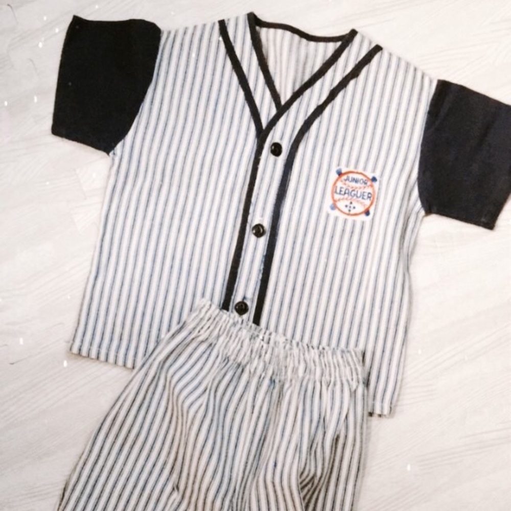 vintage boys baseball set (pants + shirt)